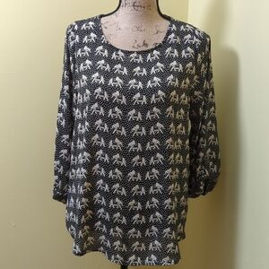 Pixley elephant blouse, size medium
